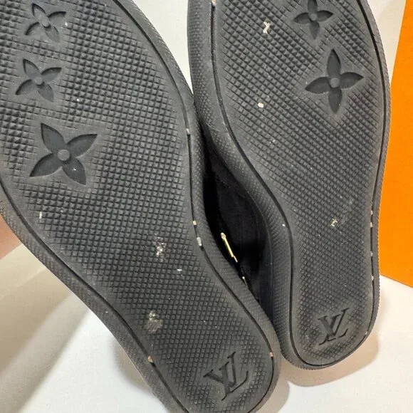 Louis Vuitton Monogram Louis Vuitton Wedge Sneakers – Black Suede - Picture 9 of 11